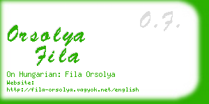 orsolya fila business card